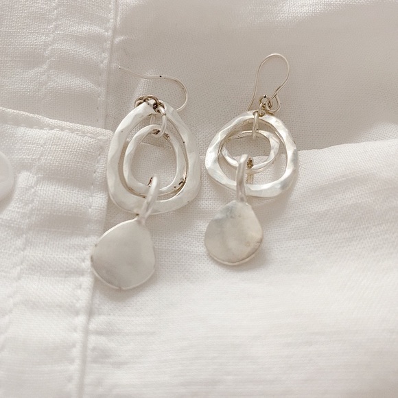 Silver-tone Double-drop Earrings - Picture 2 of 6